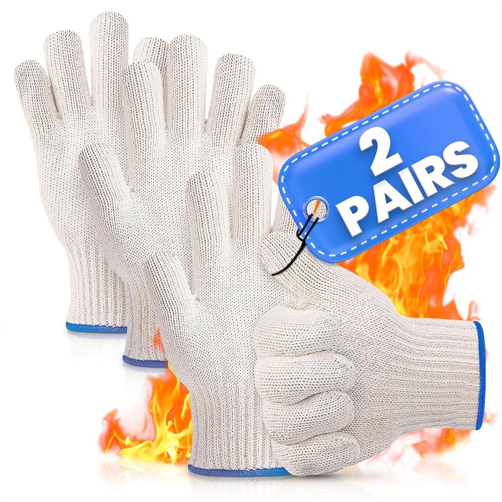 Heat Resistant Glove - Heat-Resistant Gloves, 9.5 Length, Fingers Included,