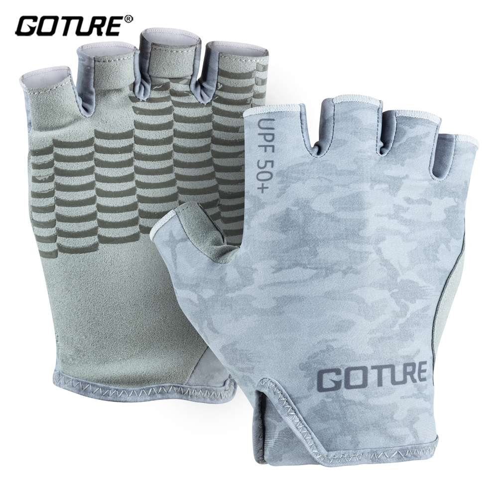 Cycling Glove Padded - Goture Fingerless Fishing Gloves Summer UV