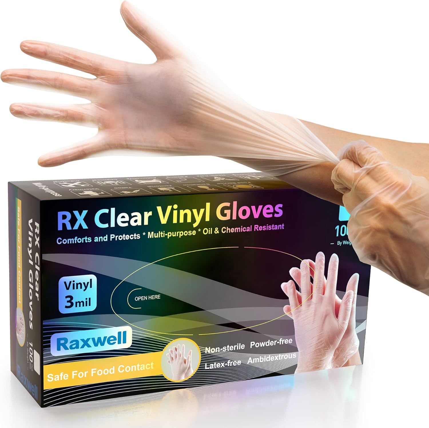 3 Mil Clear Vinyl Gloves - Foo - đánh giá và giá Latex Disposable Glove