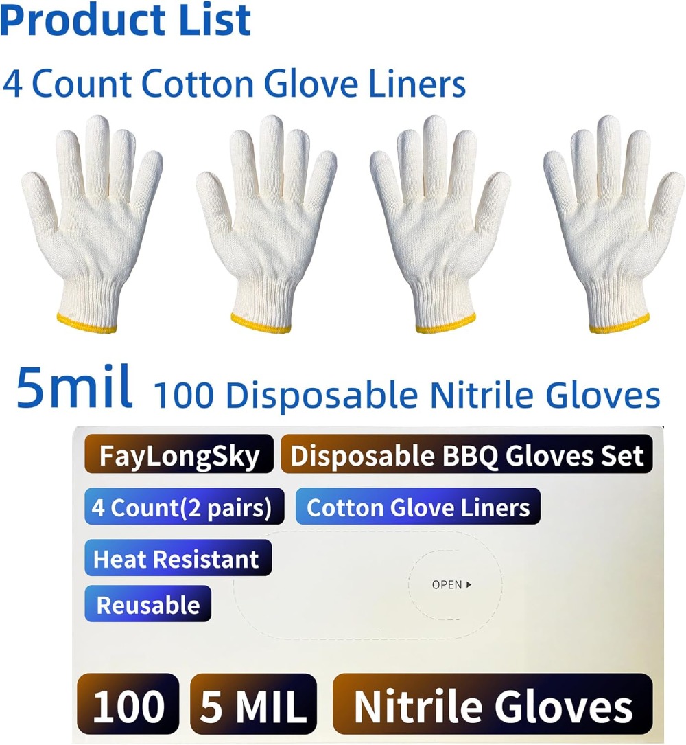 Heat Resistant BBQ Gloves: 4 R - đánh giá và giá Heat Resistant Glove