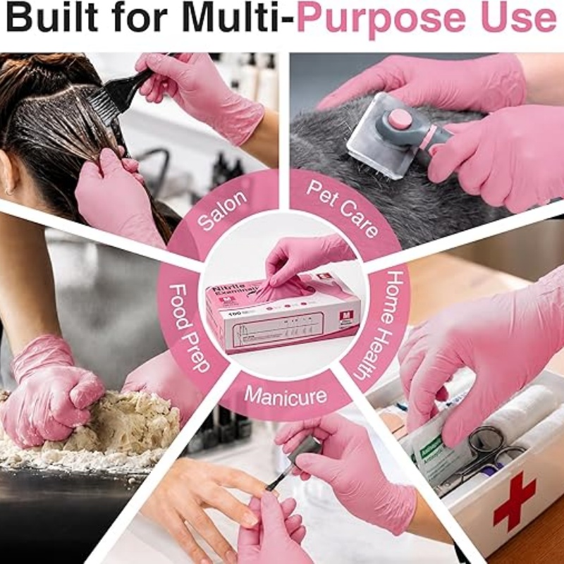 Pink Nitrile Disposable Gloves - đánh giá và giá Nitrile Mechanic Glove