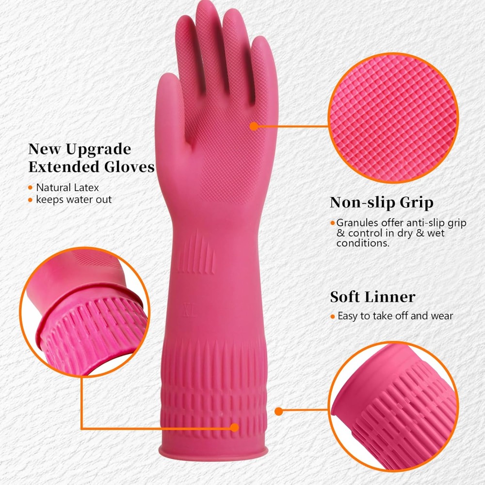 15-Inch Reusable Rubber Gloves - đánh giá và giá Rubber Glove Cleaning