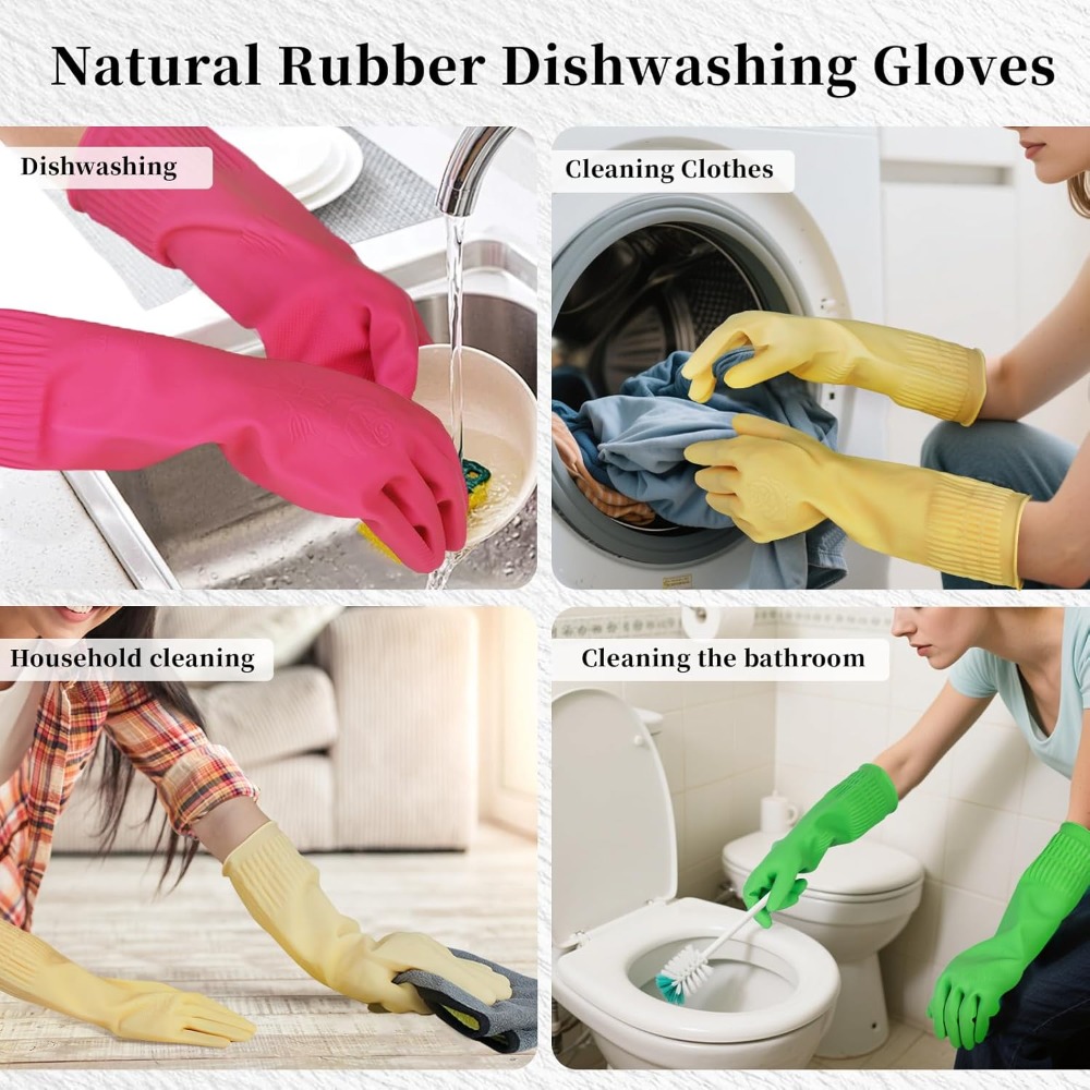 15-Inch Reusable Rubber Gloves - đánh giá và giá Rubber Glove Cleaning
