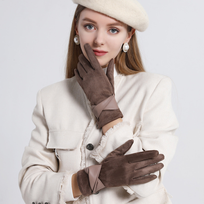 1 Pair Suede Gloves For Women  - đánh giá và giá Leather Driving Glove