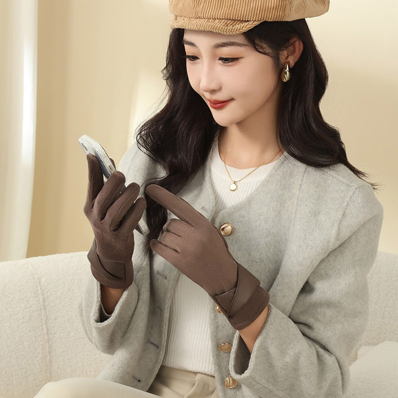 1 Pair Suede Gloves For Women  - đánh giá và giá Leather Driving Glove