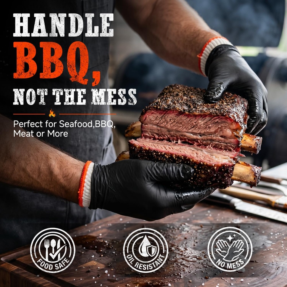 BBQ Gloves 50 Disposable Nitri - đánh giá và giá Heat Resistant Glove