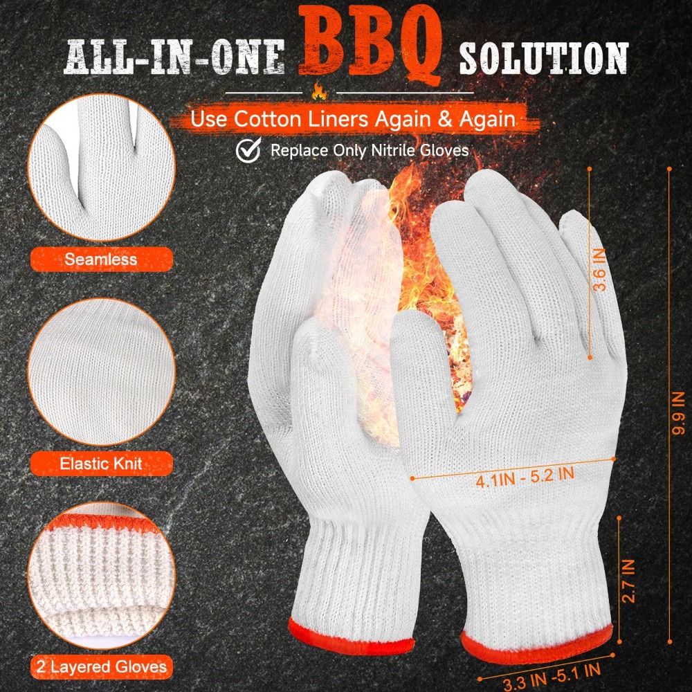 BBQ Gloves 50 Disposable Nitri - đánh giá và giá Heat Resistant Glove