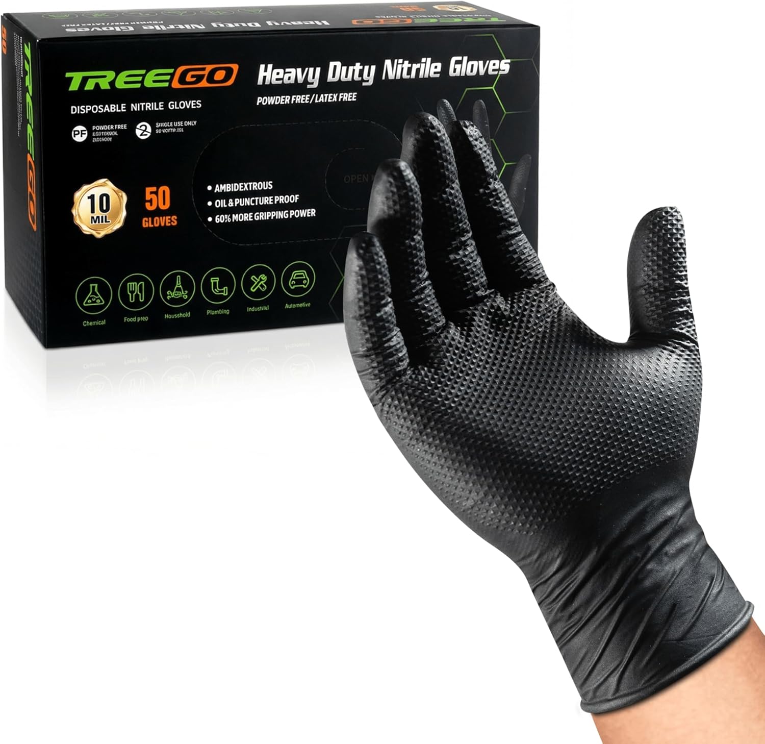 10 Mil Nitrile Gloves Large -  - đánh giá và giá Nitrile Mechanic Glove
