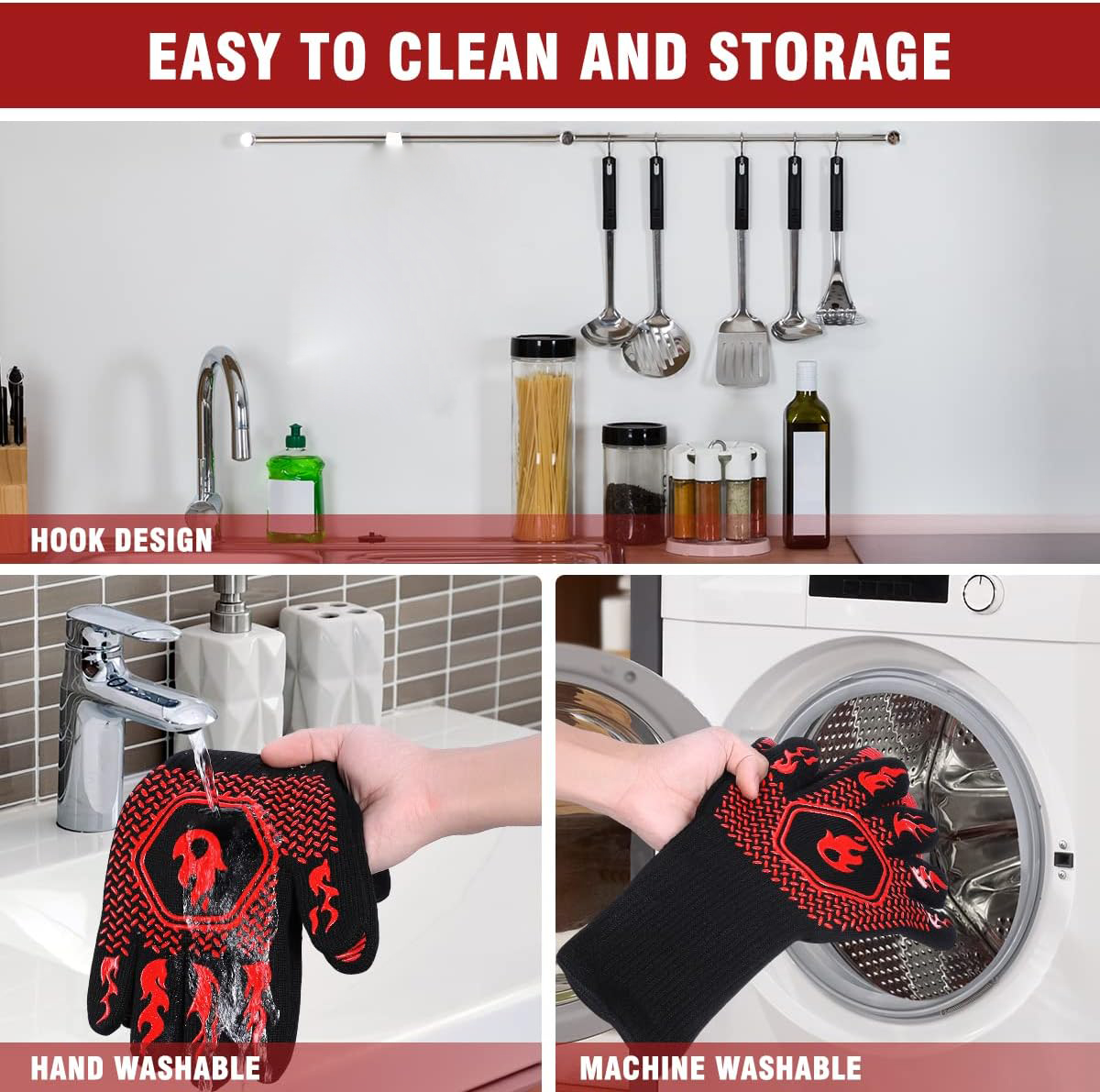 BBQ Grill Gloves High Temp Res - đánh giá và giá Oven Mitt Silicone