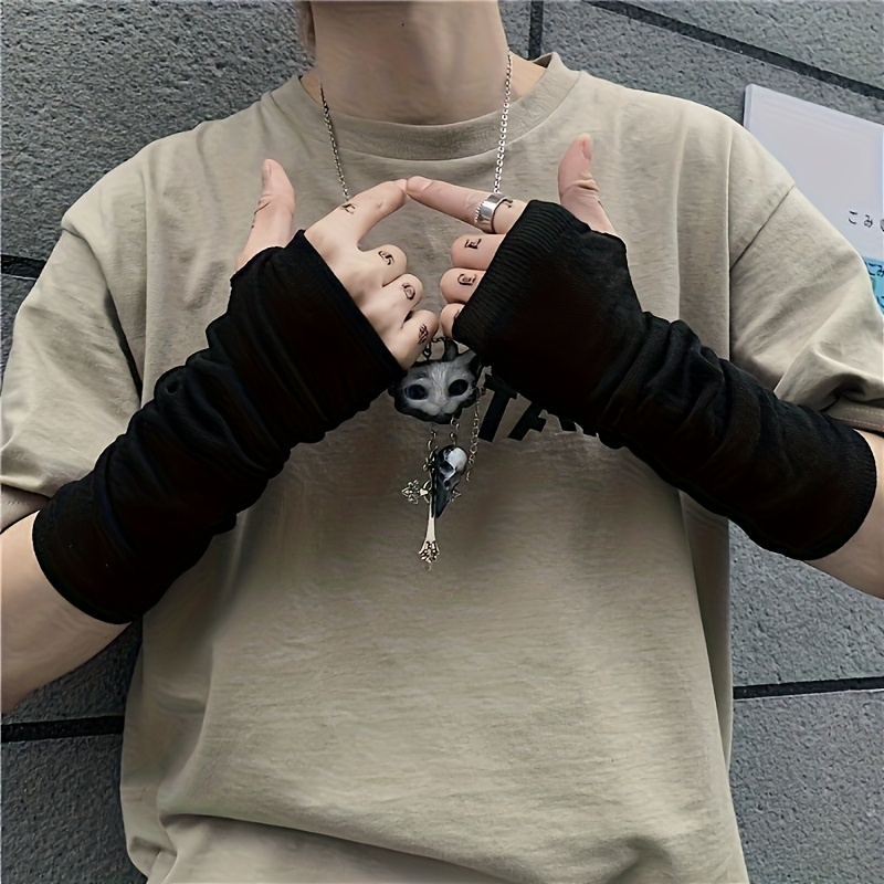 Fashion ninja arm cover, knitt - đánh giá và giá Fingerless Glove Knit