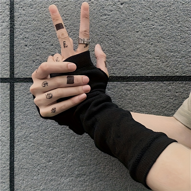 Fashion ninja arm cover, knitt - đánh giá và giá Fingerless Glove Knit