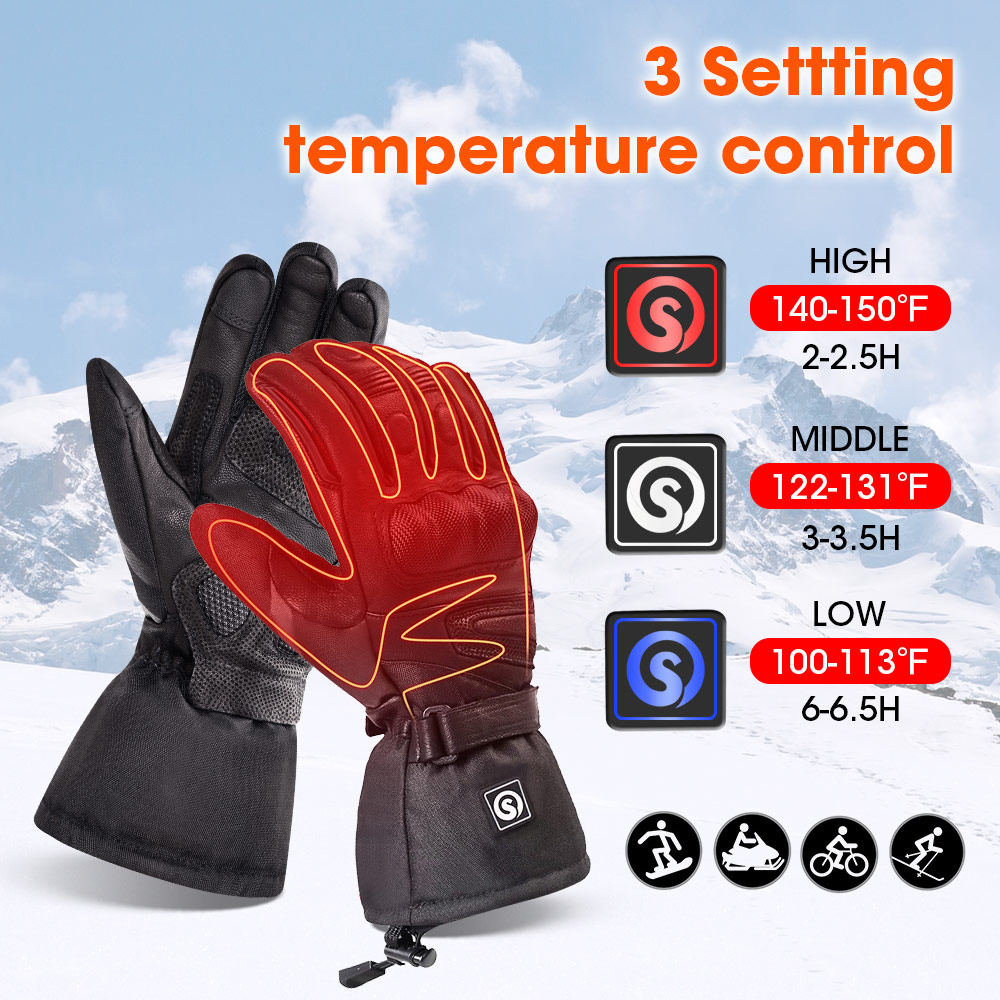 Snow Deer Winter Electric Heat - đánh giá và giá Ski Glove Waterproof
