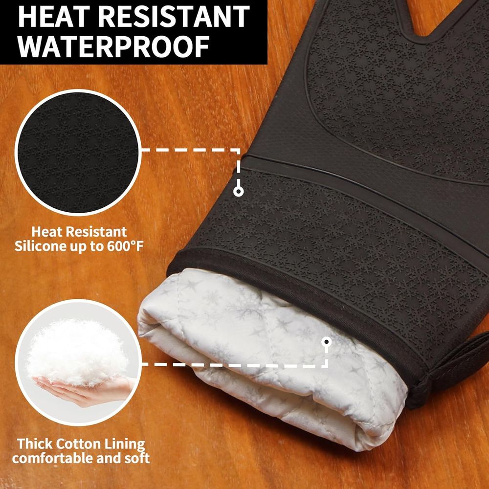 Heat Resistant Silicone Oven M - đánh giá và giá Oven Mitt Silicone