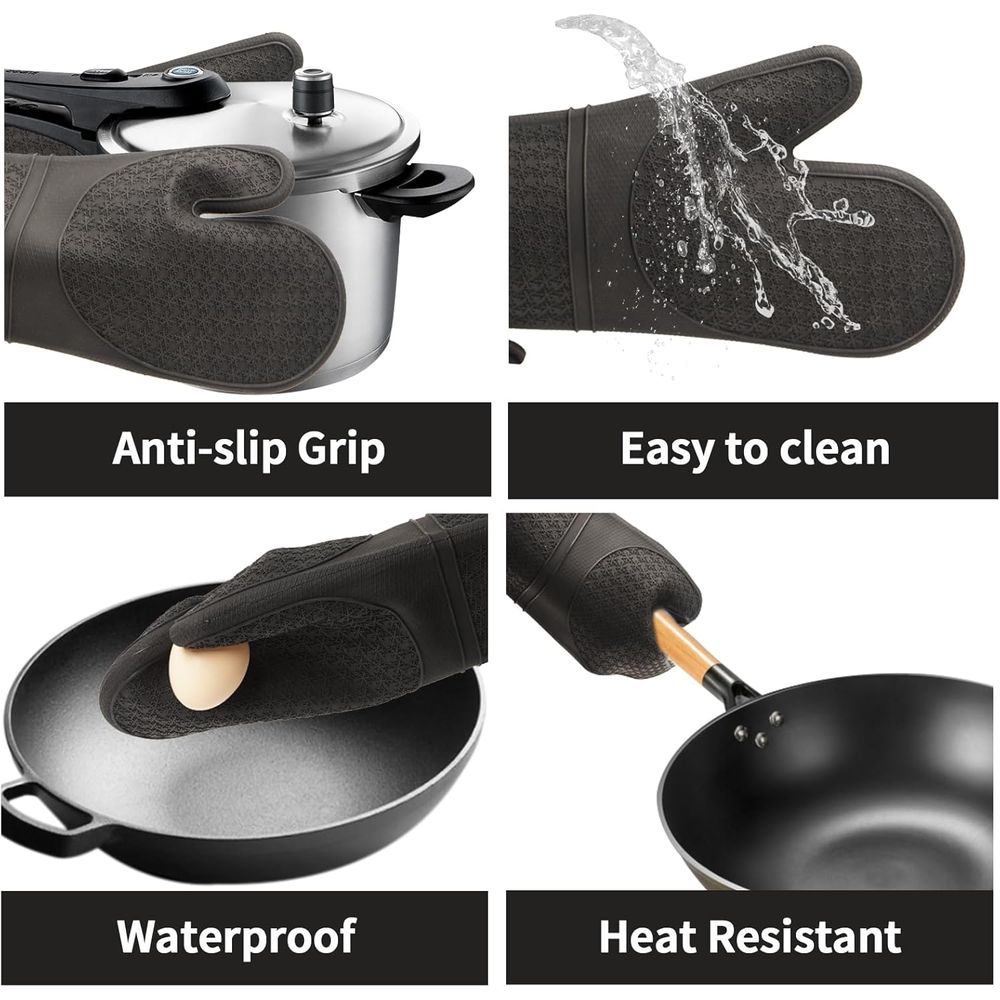Heat Resistant Silicone Oven M - đánh giá và giá Oven Mitt Silicone