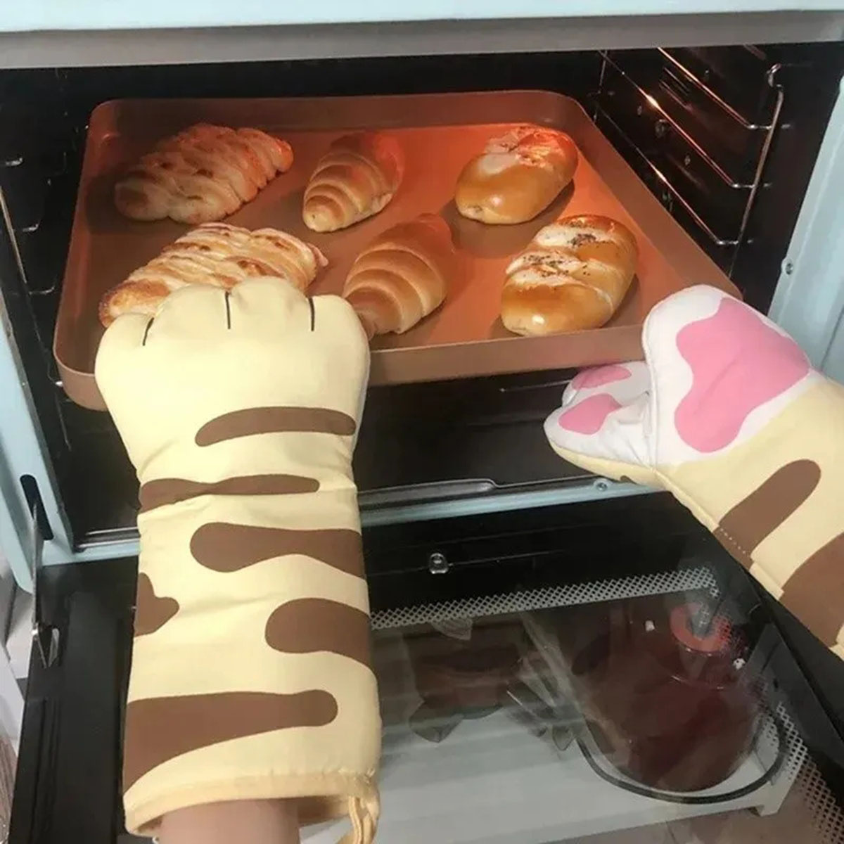 Microwave Long Cotton Gloves C - đánh giá và giá Oven Mitt Silicone