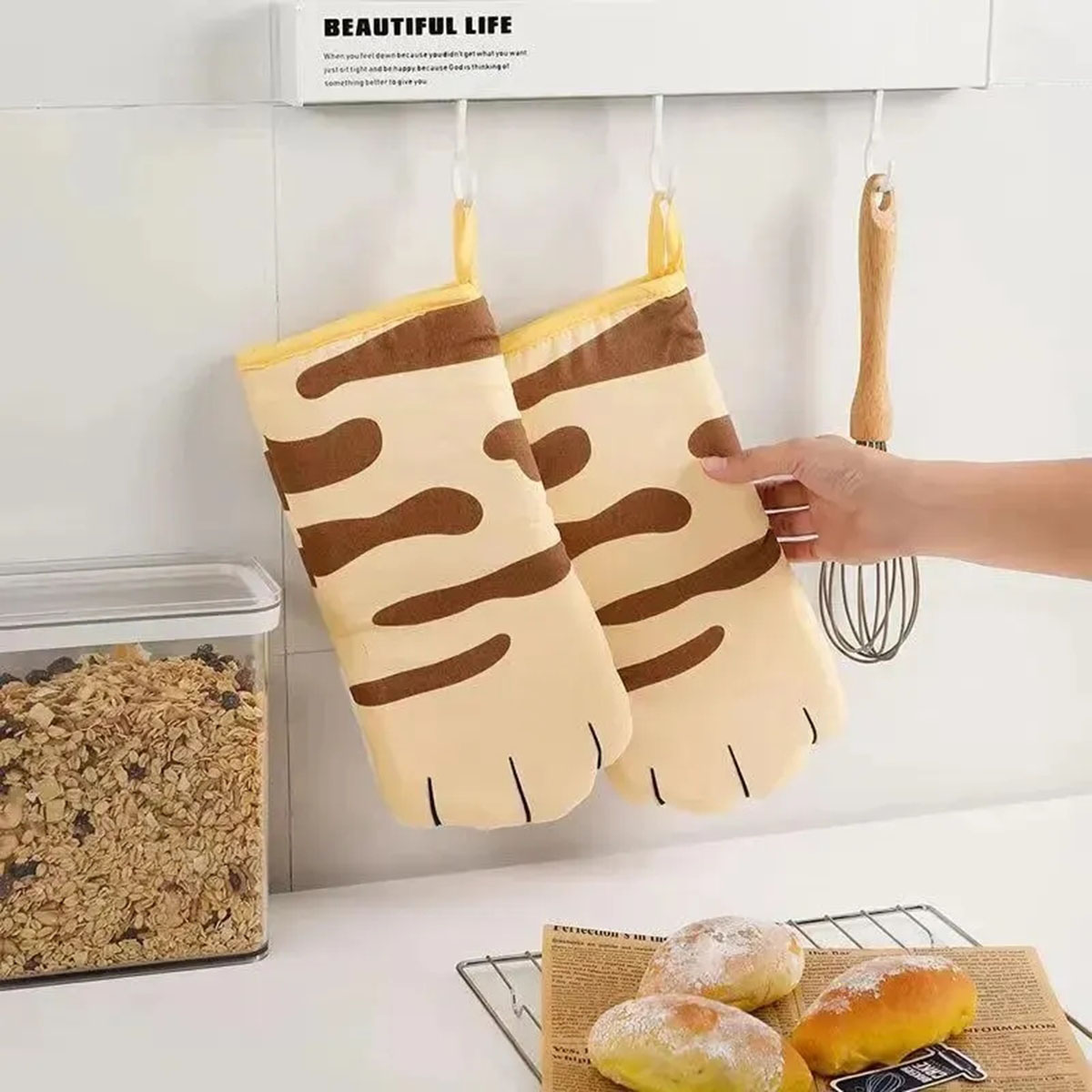 Microwave Long Cotton Gloves C - đánh giá và giá Oven Mitt Silicone