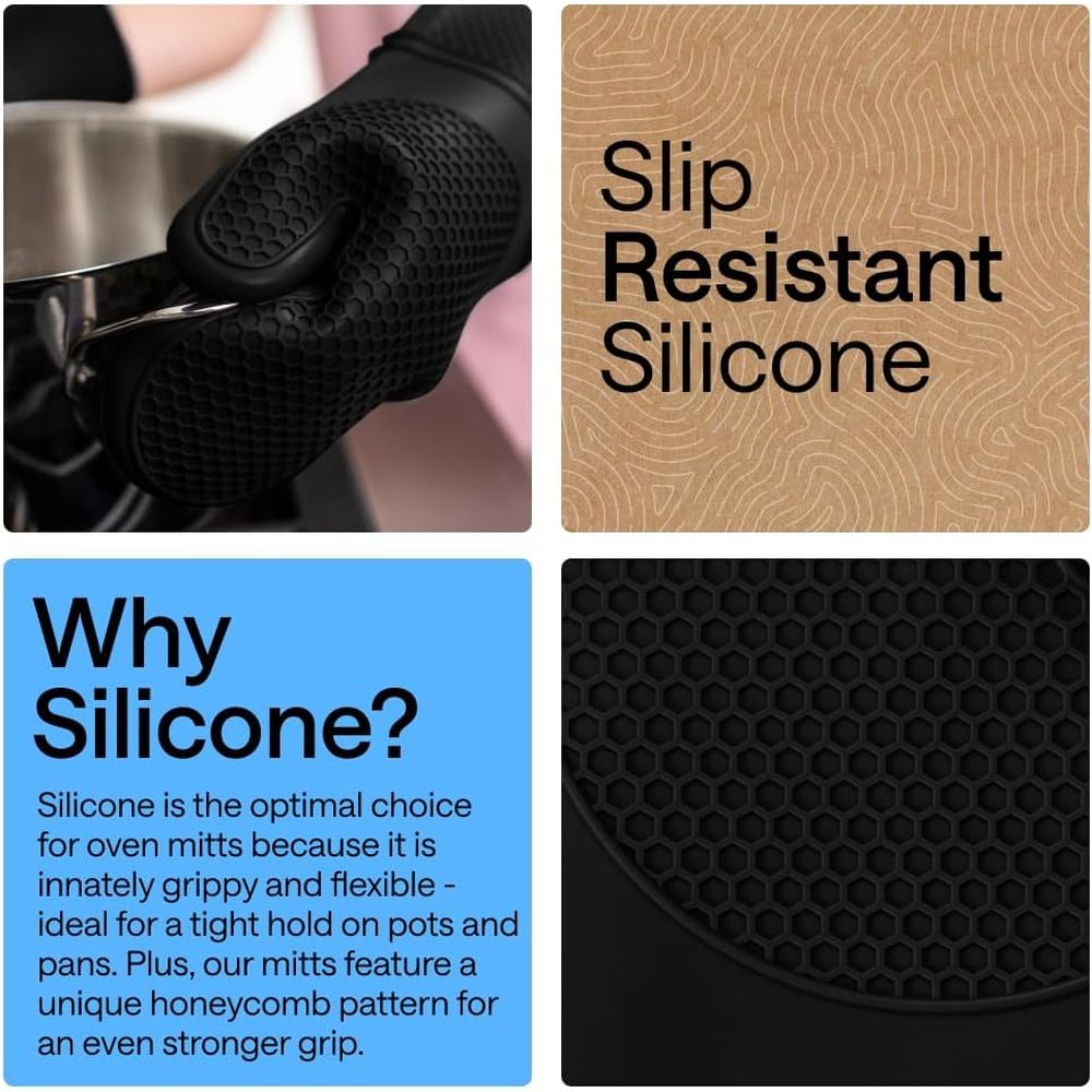 Heat Resistant Silicone Oven M - đánh giá và giá Oven Mitt Silicone