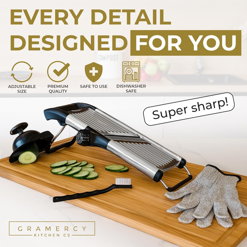 Adjustable Mandoline Food Slic - đánh giá và giá Cut Resistant Glove
