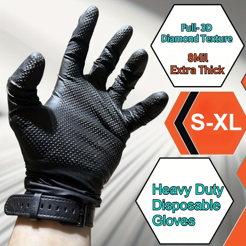 Extra Thick 8 Mil  Heavy Duty  - đánh giá và giá Nitrile Mechanic Glove