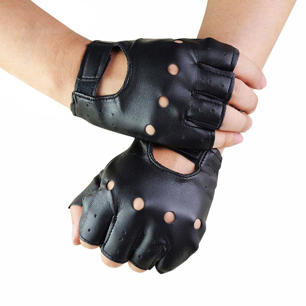 Punk Fingerless Gloves PU Leat - đánh giá và giá Workout Glove Gym