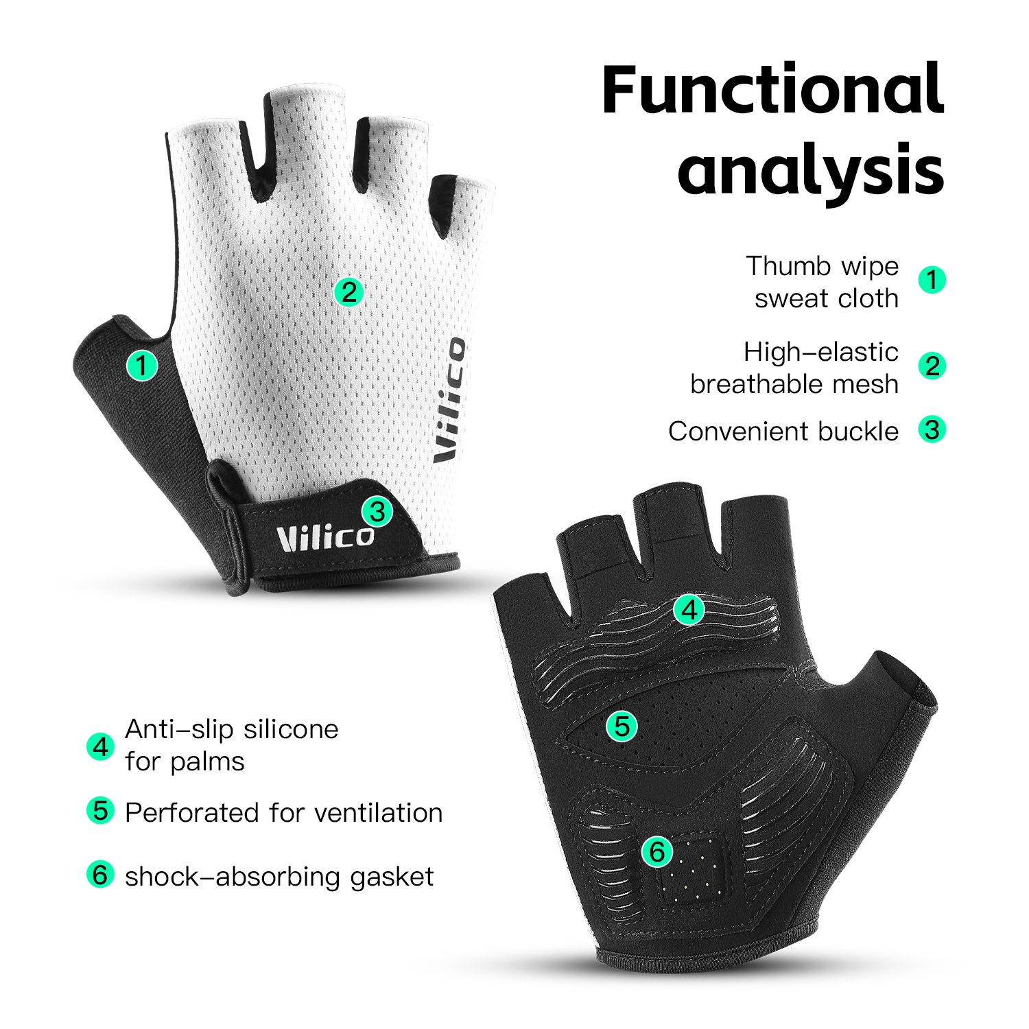 VILICO Breathable Half Finger  - đánh giá và giá Workout Glove Gym