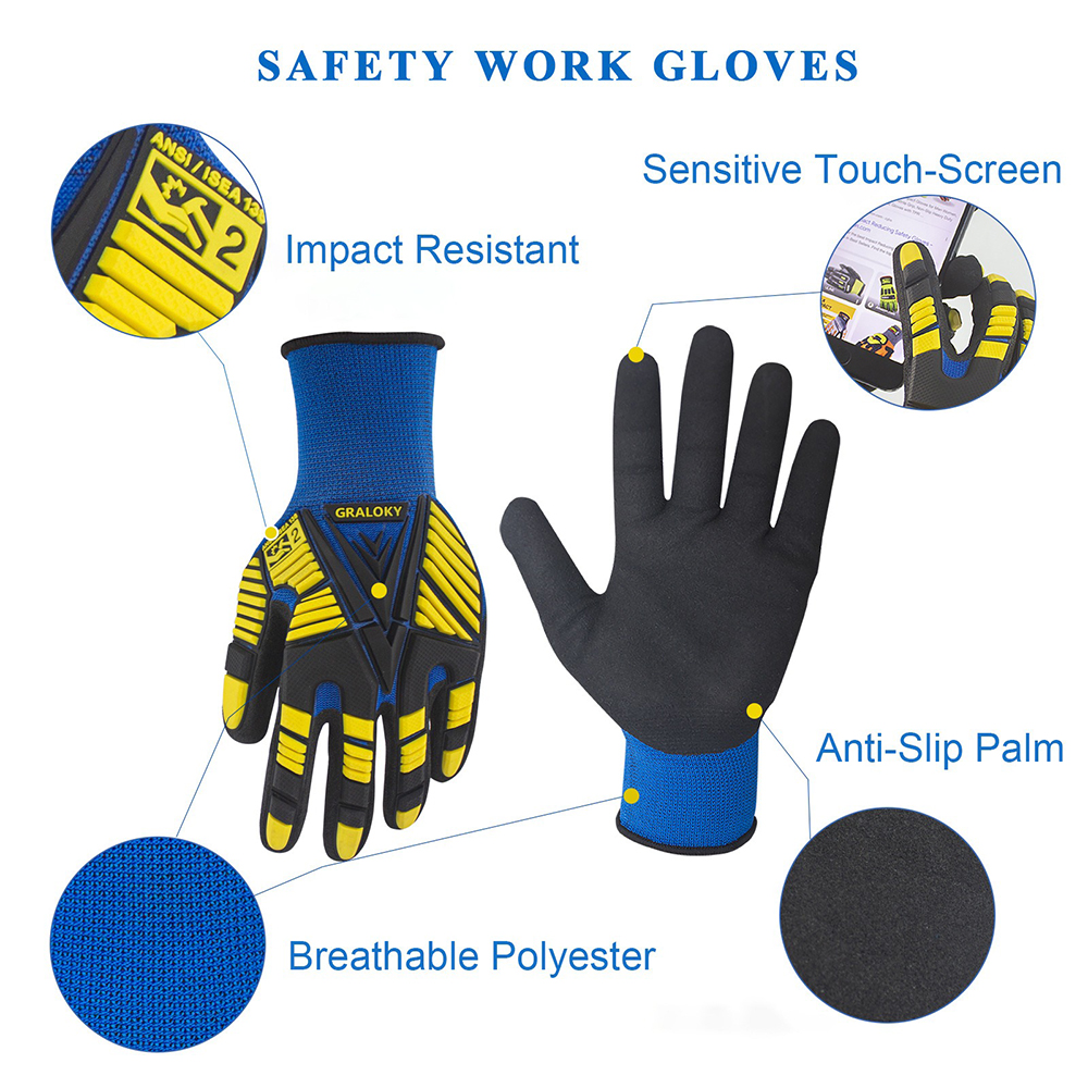 ANSI Level 2 Impact Resistant  - đánh giá và giá Work Glove Impact