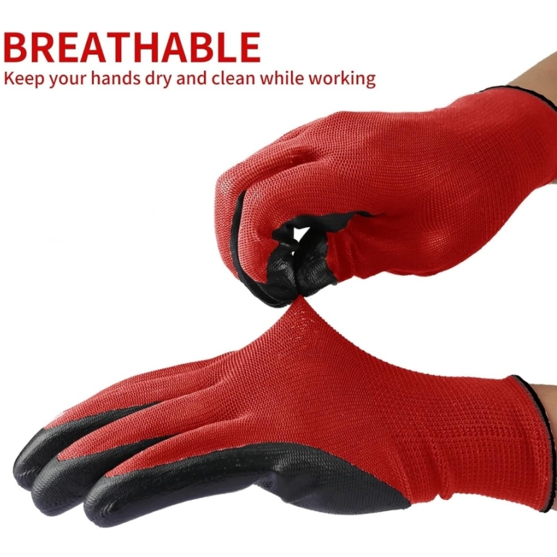 20PCS Nitrile Coated Safety Wo - đánh giá và giá Nitrile Mechanic Glove