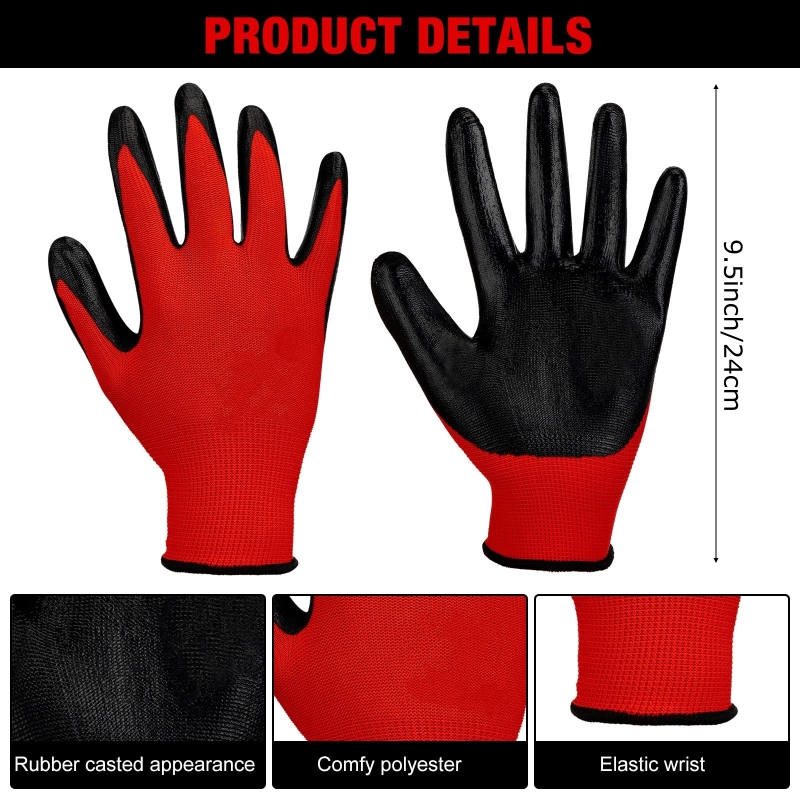 20PCS Nitrile Coated Safety Wo - đánh giá và giá Nitrile Mechanic Glove