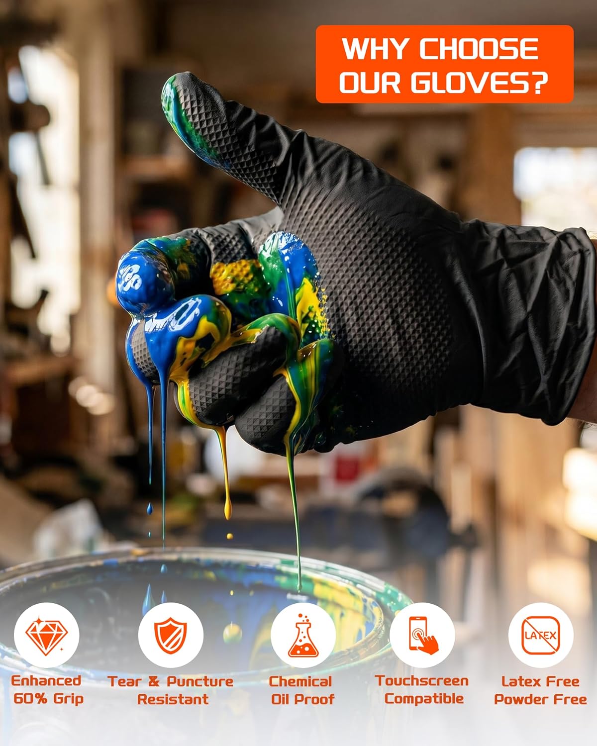9mil Heavy Duty Disposable Nit - đánh giá và giá Nitrile Mechanic Glove