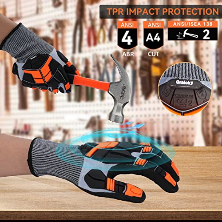 Safety Work Gloves with Impact - đánh giá và giá Work Glove Impact