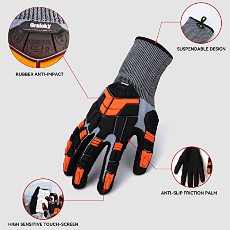 Safety Work Gloves with Impact - đánh giá và giá Work Glove Impact