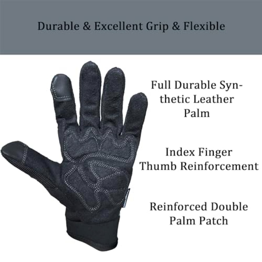 Touch Screen Leather Work Glov - đánh giá và giá Work Glove Impact