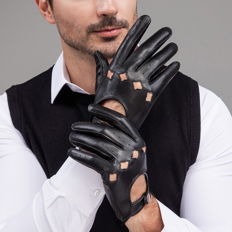 Men Leather Gloves Motorcycle  - đánh giá và giá Leather Driving Glove