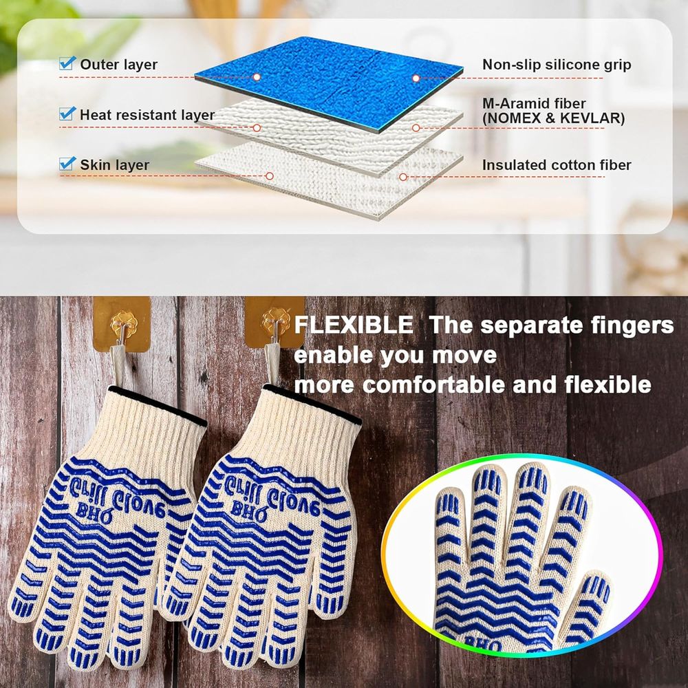 Heat Resistant Oven Gloves - B - đánh giá và giá Heat Resistant Glove