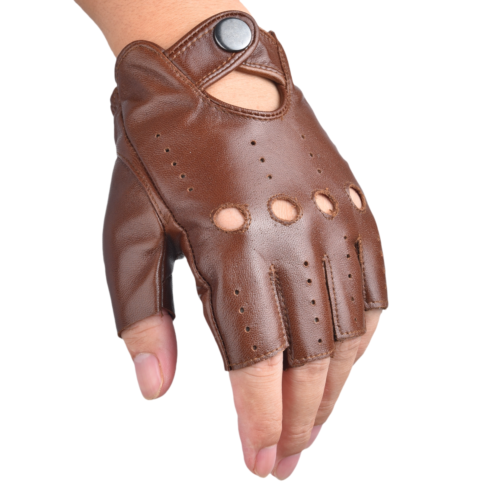 Mens Fingerless Half Finger Le - đánh giá và giá Leather Driving Glove