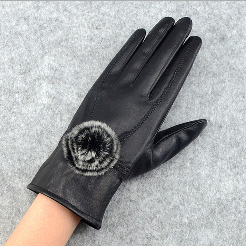 Women Winter Genuine Leather G - đánh giá và giá Wool Glove Lined