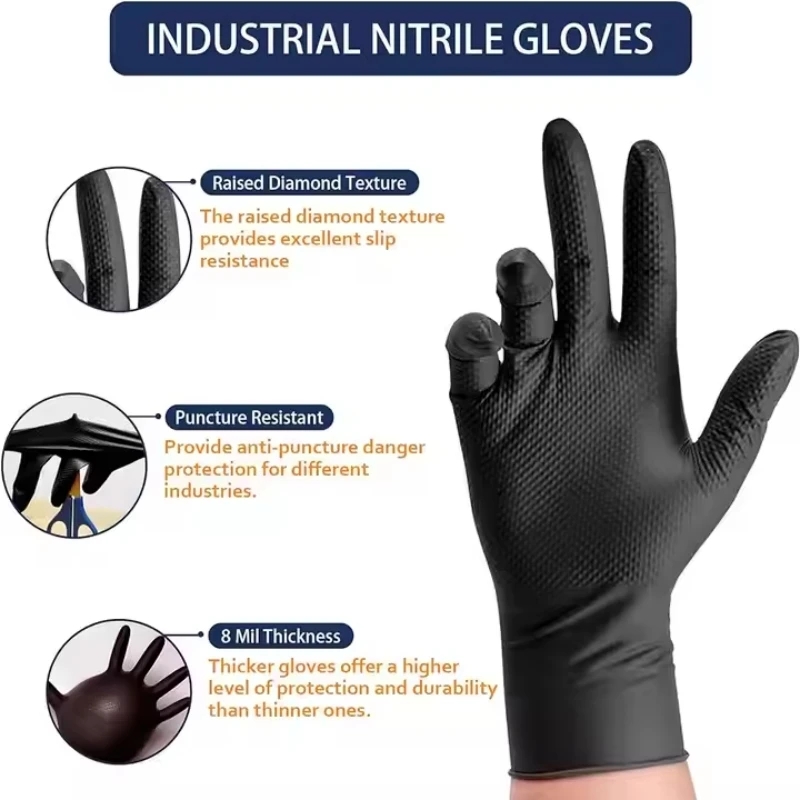 Heavy Duty Nitrile Safety Work - đánh giá và giá Nitrile Mechanic Glove