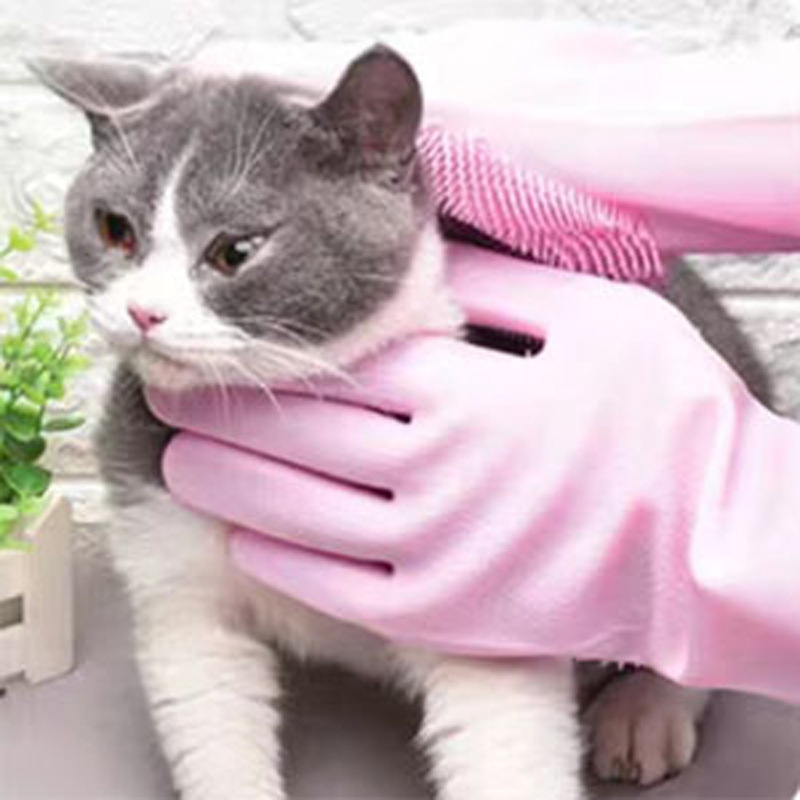 Pet Grooming Gloves for Dogs A - đánh giá và giá Rubber Glove Cleaning