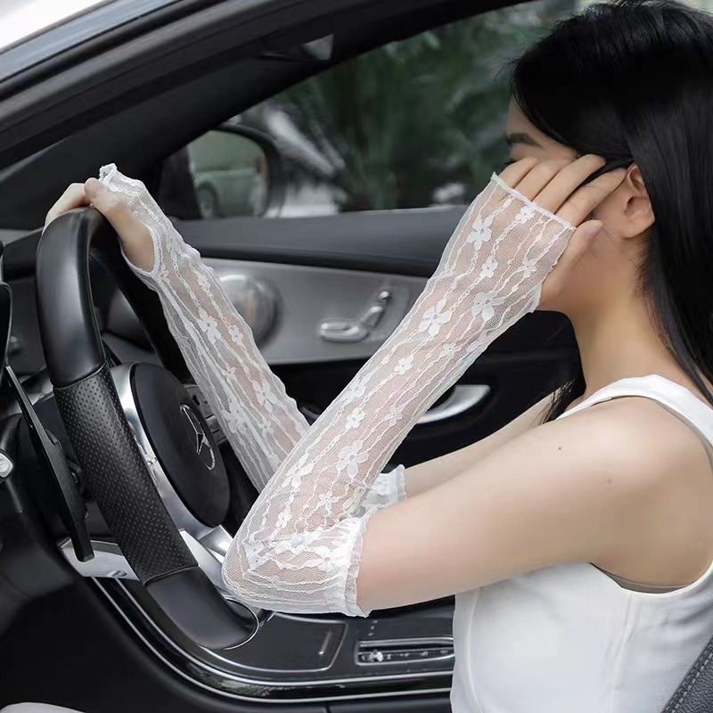 Summer Mesh Flower Lace Finger - đánh giá và giá Fingerless Glove Knit
