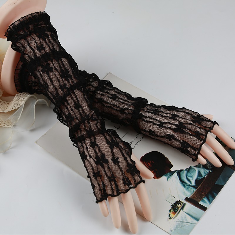 Summer Mesh Flower Lace Finger - đánh giá và giá Fingerless Glove Knit