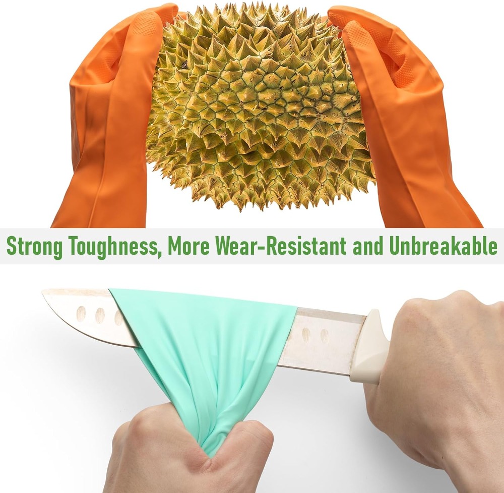 3 Pairs Colorful Rubber Dishwa - đánh giá và giá Rubber Glove Cleaning