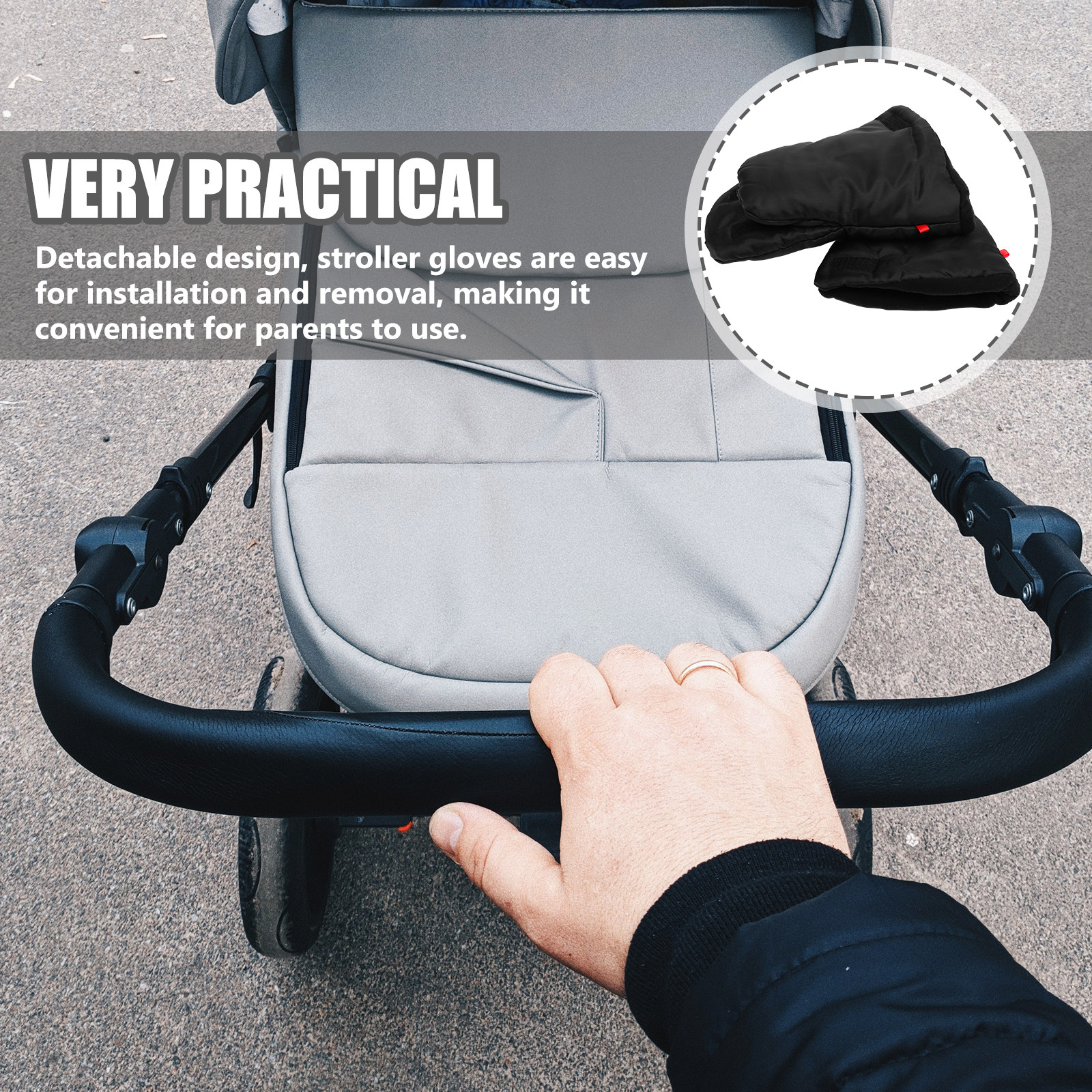 1Pair Insulated Stroller Glove - đánh giá và giá Winter Glove Insulated