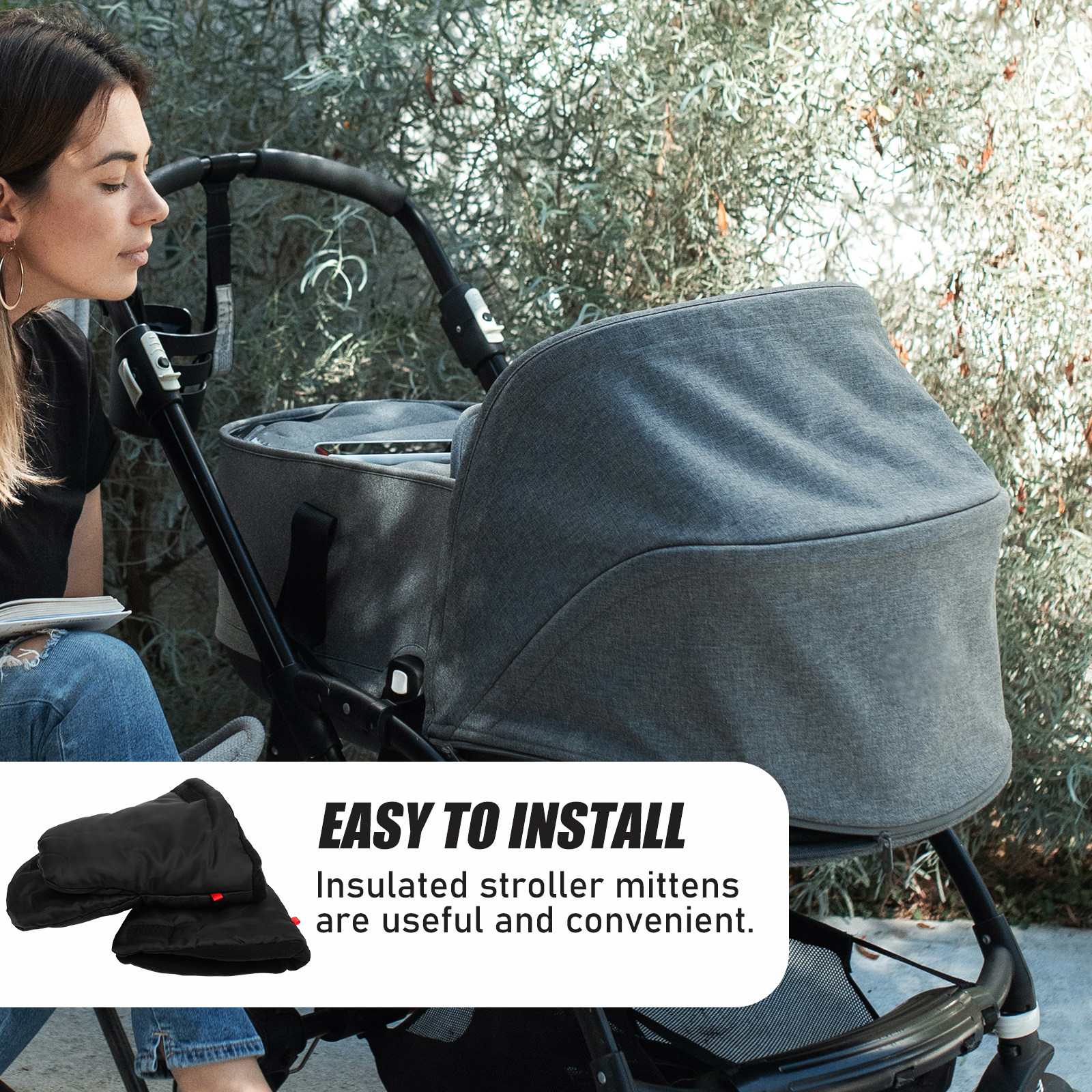 1Pair Insulated Stroller Glove - đánh giá và giá Winter Glove Insulated