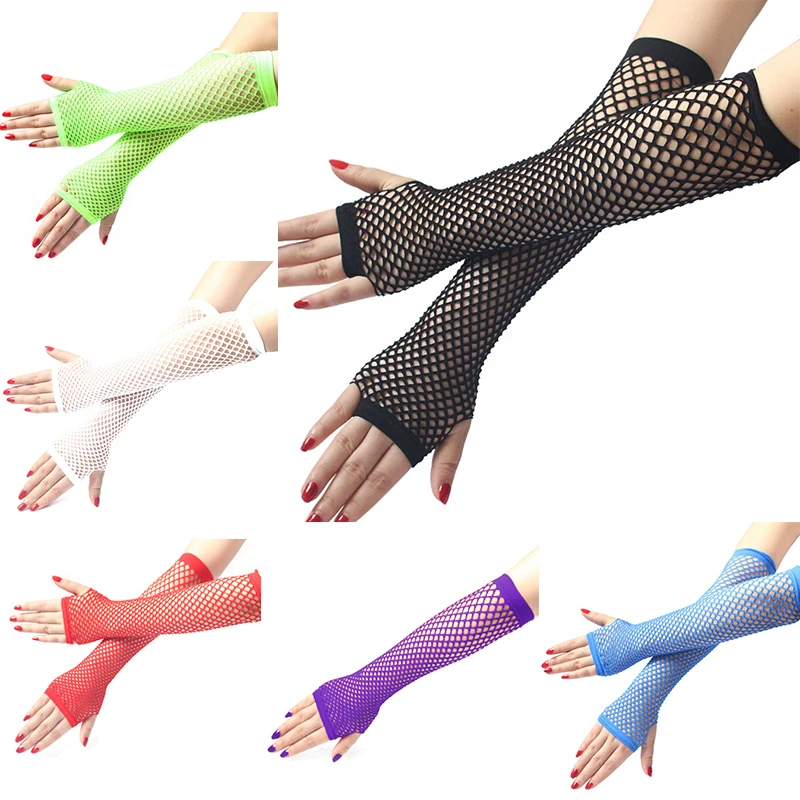 Women Fashion Neon Fishnet Fin - đánh giá và giá Fingerless Glove Knit