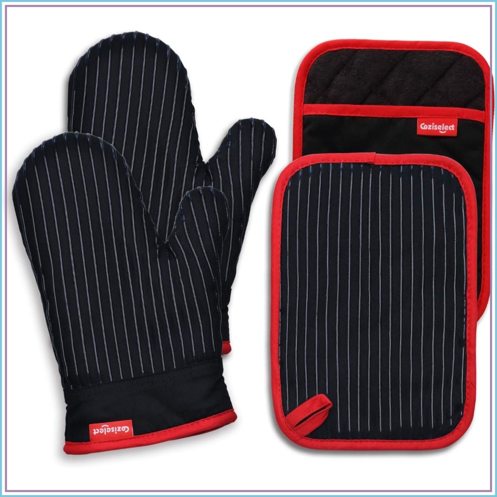 Heat Resistant Oven Mitts and  - đánh giá và giá Oven Mitt Silicone
