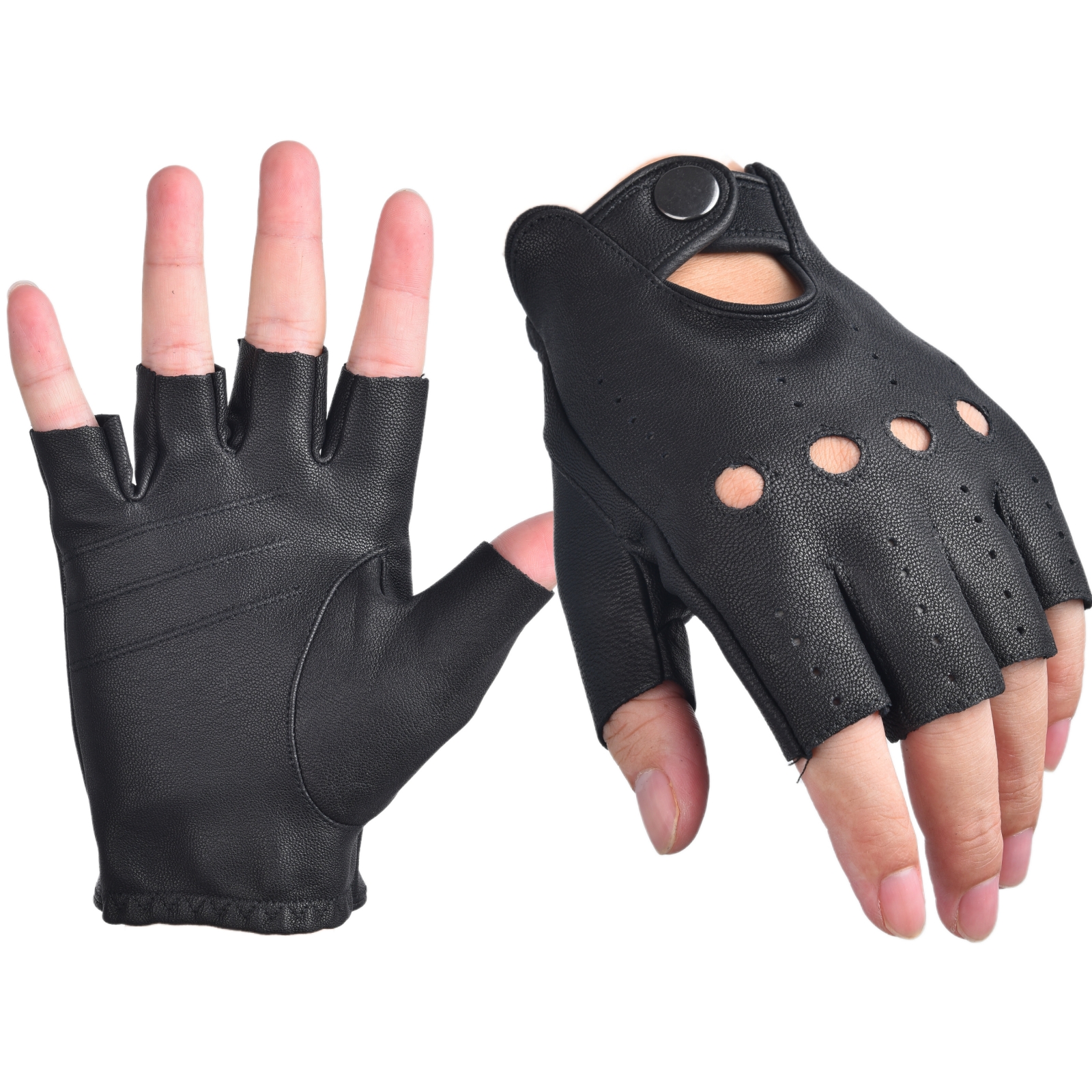 Mens Fingerless Gloves Half Fi - đánh giá và giá Leather Driving Glove